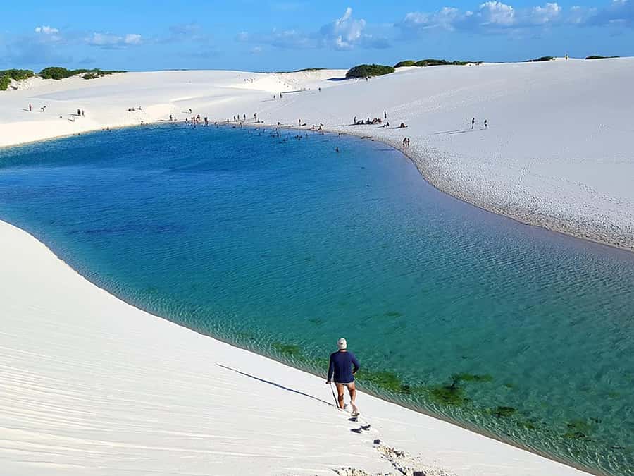 Discover Lagoa Azul & Maranhao: Half Day - Reaching Lagoa Azul among the white dunes