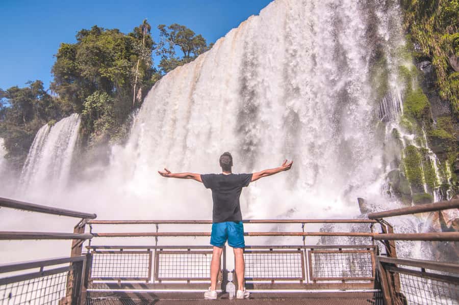 From Puerto Iguazu: Brazilian Side of the Falls with Ticket - A 1-kilometer walk with the best wide-angle views