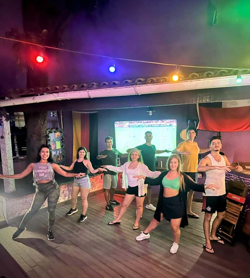 Rio: Caipirinha Workshop and Samba Class - The samba class with Nati, Camilo, and Bruno