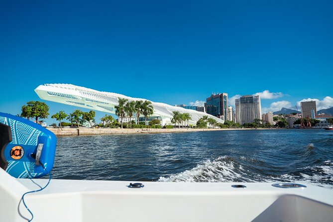 Sunset Boat Tour with Beer, Water, Soda and Snacks included - The Museum of Tomorrow from the sea